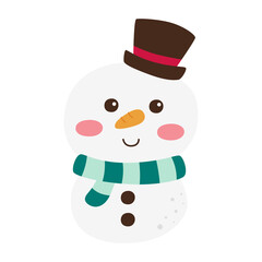 Snow man icon.