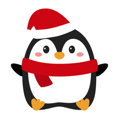 Cute penguin icon.