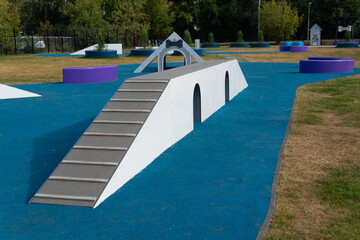 Dog park pet training animal walk area puppy illustration, for equipment activity from exercise from command person, course sign. Teach poop school,