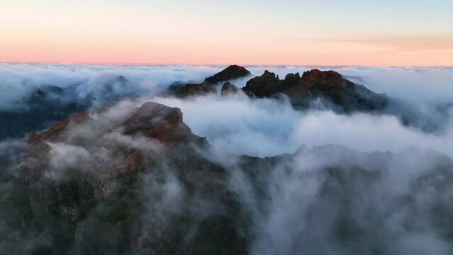 Top view of the third mountain on Madeira isalnd.