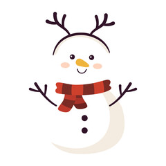 Snow man icon.