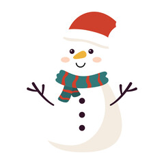Snow man icon.