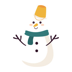Snow man icon.