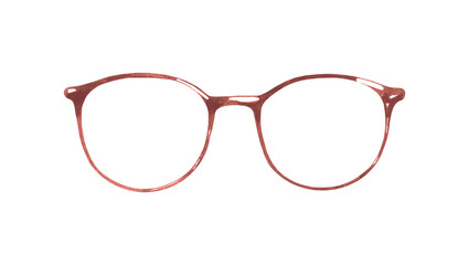 Hand-painted Watercolor red glasses illustration Watercolor hipster accessories set, isolated on white background. Hipster clothes, accessories, cute drawing clipart elements cutout.	
