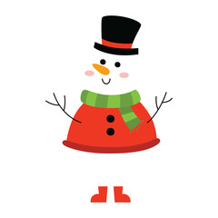 Snow man icon.