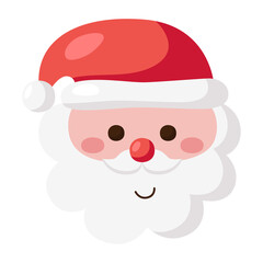 Head santa claus spirit christmas icon.