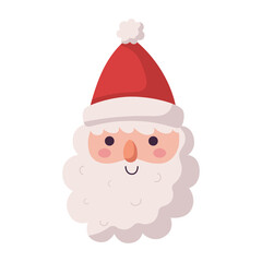 Head santa claus spirit christmas icon.