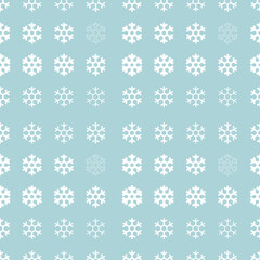 Snowflakes seamless pattern. Snow flakes texture background, snowfall winter pattern, snow falling vector illustration, snowflakes frame for Christmas design