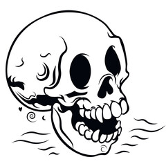 skull on the special background