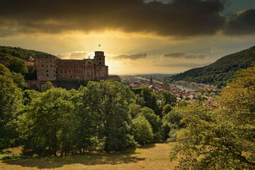 Heidelberger Sonnenuntergang am Neckar