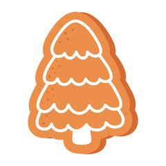 Gingerbread cookies christmas icon.