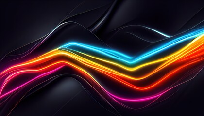 Futuristic technology abstract background with lines for network, big data, data center, server, internet, speed. Abstract neon lights into digital technology tunnel.  3d render, Raster illustration.