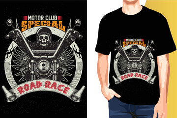 Motorbike print ready t-shirt design templates