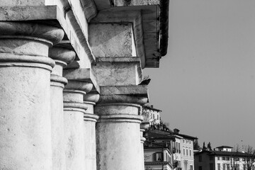 Doric Column Heads of Porta San Giacomo Bergamo Photograph
