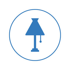 Furniture interior table lamp icon | Circle version icon |