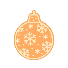 Gingerbread. Spice cake. Christmas bauble. Ornament. Flat, vector