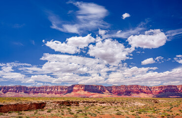 Vermilion cliffs with clouds