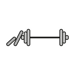 Barbell icon for lifestyle design. Healthy lifestyle. Vector illustration. Stock image. 