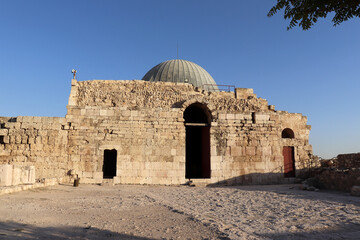 Amman, Jordan 2022 : Umayyad Palace in Amman Citadel Hill (islamic building)