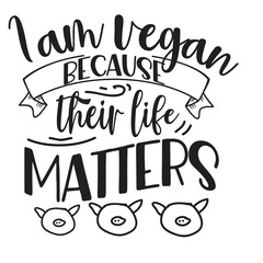 Vegan hand lettering illustration Vegan quote