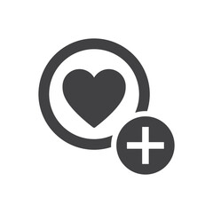 Obraz premium Add Love Icon