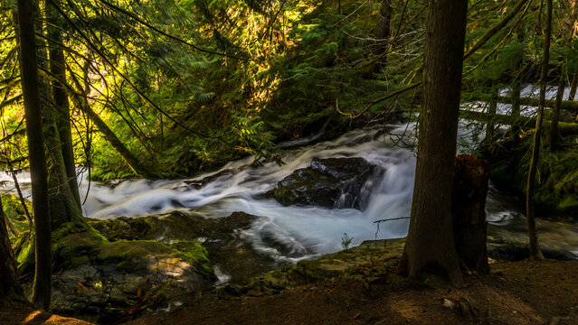 Panther Creek Falls in the Wind River Valley in Skamania County, Washington