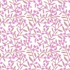 Branches floral seamless berries pattern for wrapping festive paper and kids clothes print and autumn fabrics