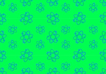 Back to school seamless cartoon atom pattern for kids and wrapping paper and study notebooks and students