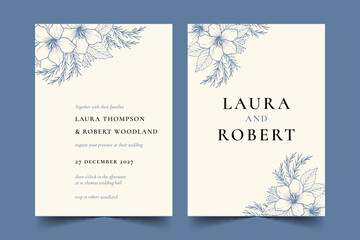 wedding invitation template vector design illustration