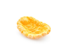 Sweet tasty corn flake isolated on white