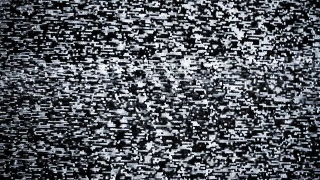 tv snow noise on black screen HD video 1920x1080