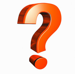 Red question mark 3d