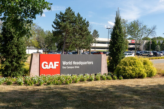 Parsippany-Troy Hills, NJ, USA - August 16, 2022: GAF World Headquarters in Parsippany-Troy Hills, NJ, USA. GAF (General Aniline and Film)is an American manufacturing company. 
