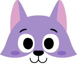Isolated happy wolf Avatar cartoon Vector