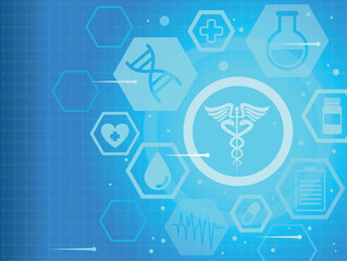 medical tech with icons