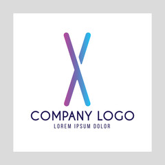 x Letter modern brand Logo for your business