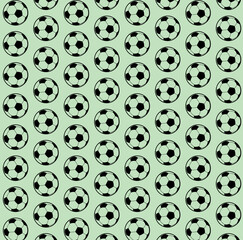 Fototapeta na wymiar football Seamless patterns from a Black and white Vector illustration, Soccer ball pattern. Cartoon illustration of soccer ball vector pattern for web 