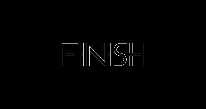 Finish text animation. Alpha channel.