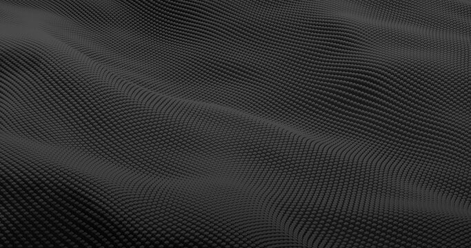 Render with gray particle wave
