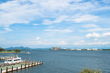 道の駅琵びわ大橋米プラザから眺める琵琶湖