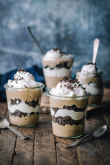 Cookies and Cream Layered Parfaits Vertical
