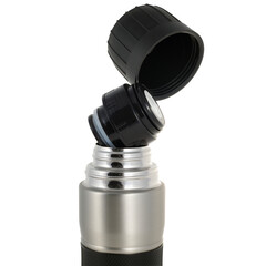 thermo mug, thermos for drinks isolated on white background