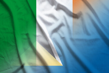 Ireland and Saint Lucia political flag transborder relations LCA IRL