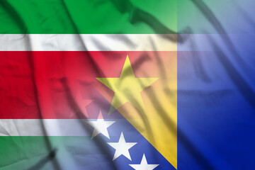 Suriname and Bosnia and Herzegovina state flag transborder relations BIH SUR