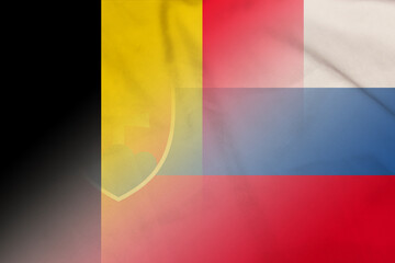 Belgium and Slovakia official flag international negotiation SVK BEL