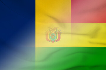 Fototapeta premium Chad and Bolivia government flag transborder relations BOL CHL