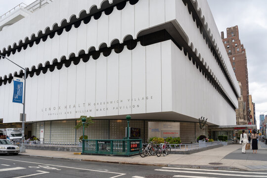 New York City, USA - August 22, 2022: Lenox Health Greenwich Village in Manhattan, New York City, USA. Lenox Health Greenwich Village is a 24-hour emergency medical care facility