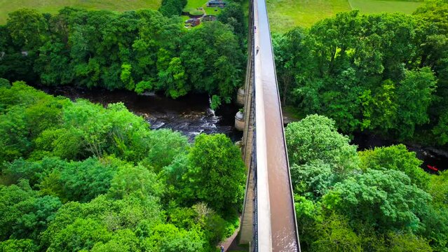 Chirk Aqueduct, Wales, UK - Aerial view 3