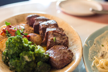 lamb chops with potatoes