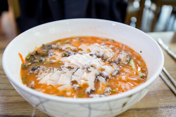 Cold raw fish soup
